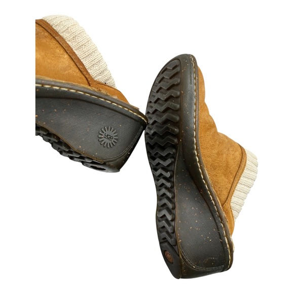 UGG Australia Suede Knit Collar Clogs Comfort Slip On Shoes - Picture 4 of 8